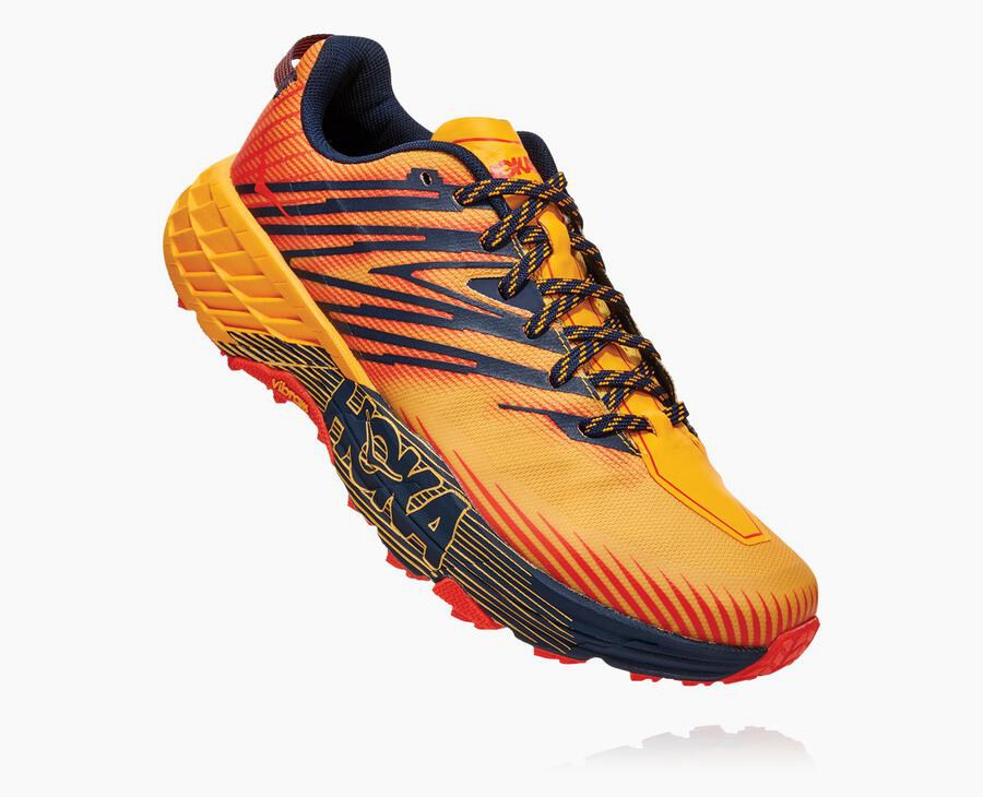 Chaussure Trail Hoka One One Speedgoat 4 Homme - Orange - QIZ-840295